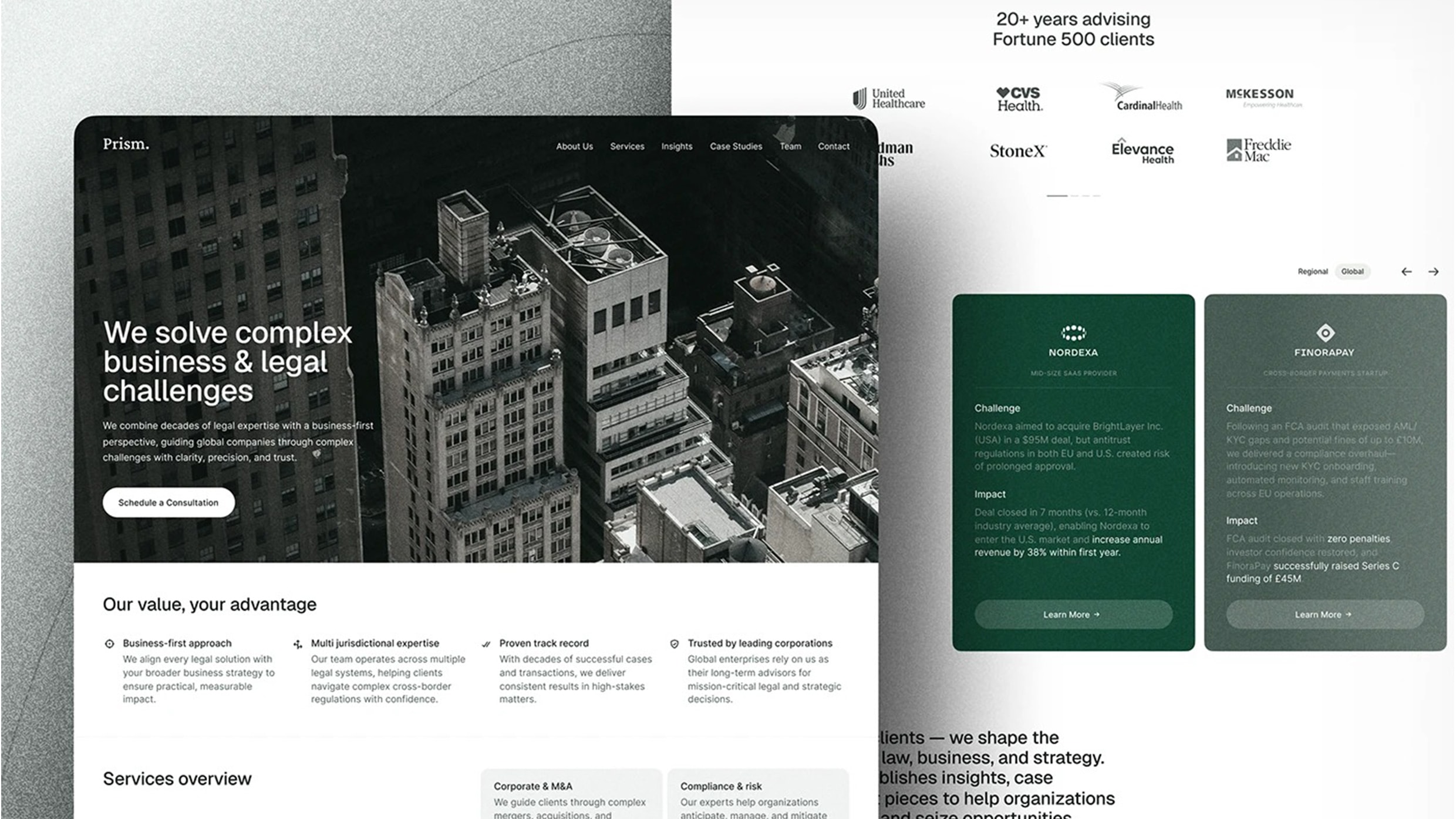 PRISM — Legal & Business Consulting Website