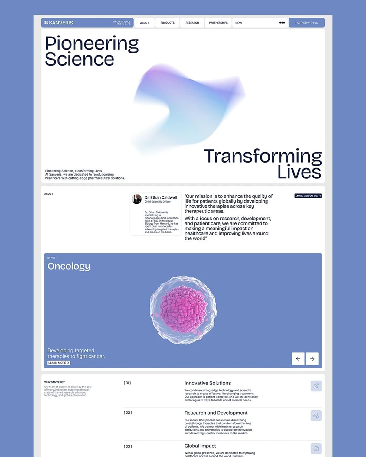 Sanveris — Healthcare Website