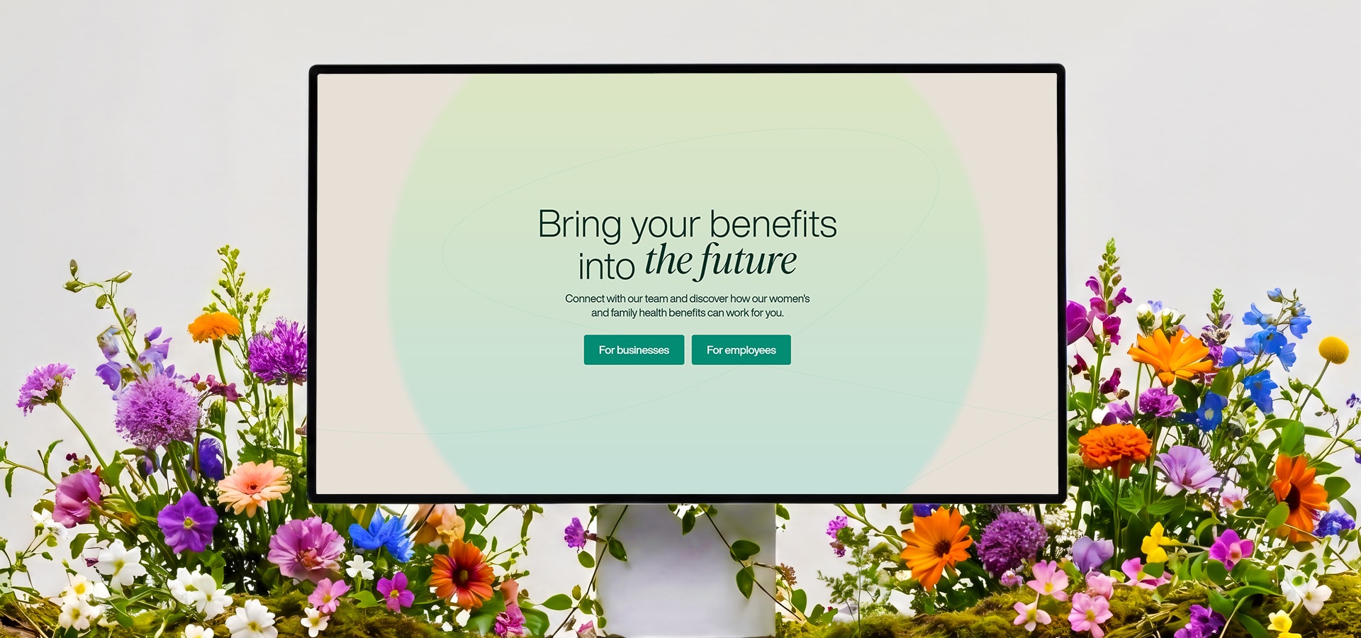 Maven Clinic: Women's Health Virtual Care — Maven Clinic website benefits experience on a desktop monitor