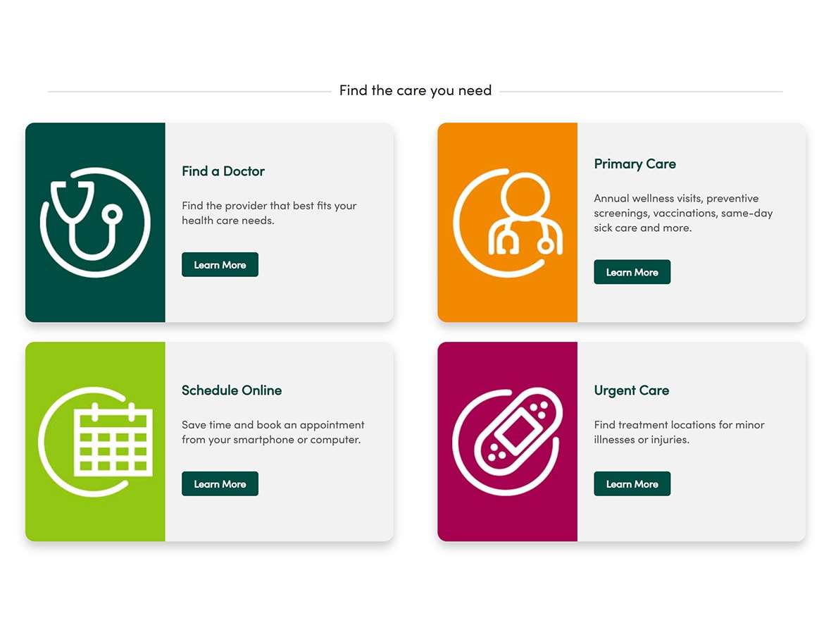 MercyOne: Healthcare Website Experience — MercyOne find-a-doctor, primary care and online scheduling entry points