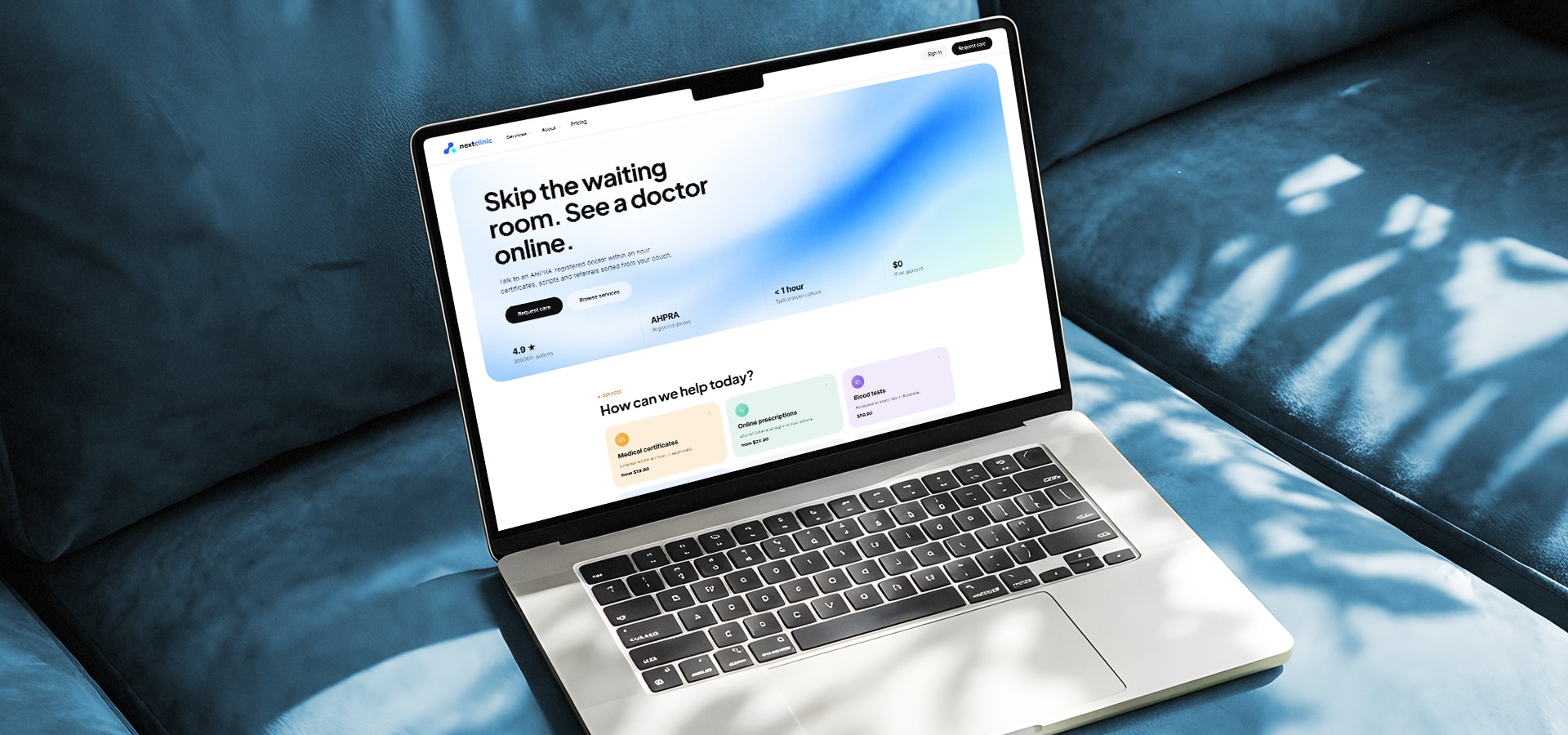 NextClinic: Online Doctor Platform — NextClinic online medical consultations homepage
