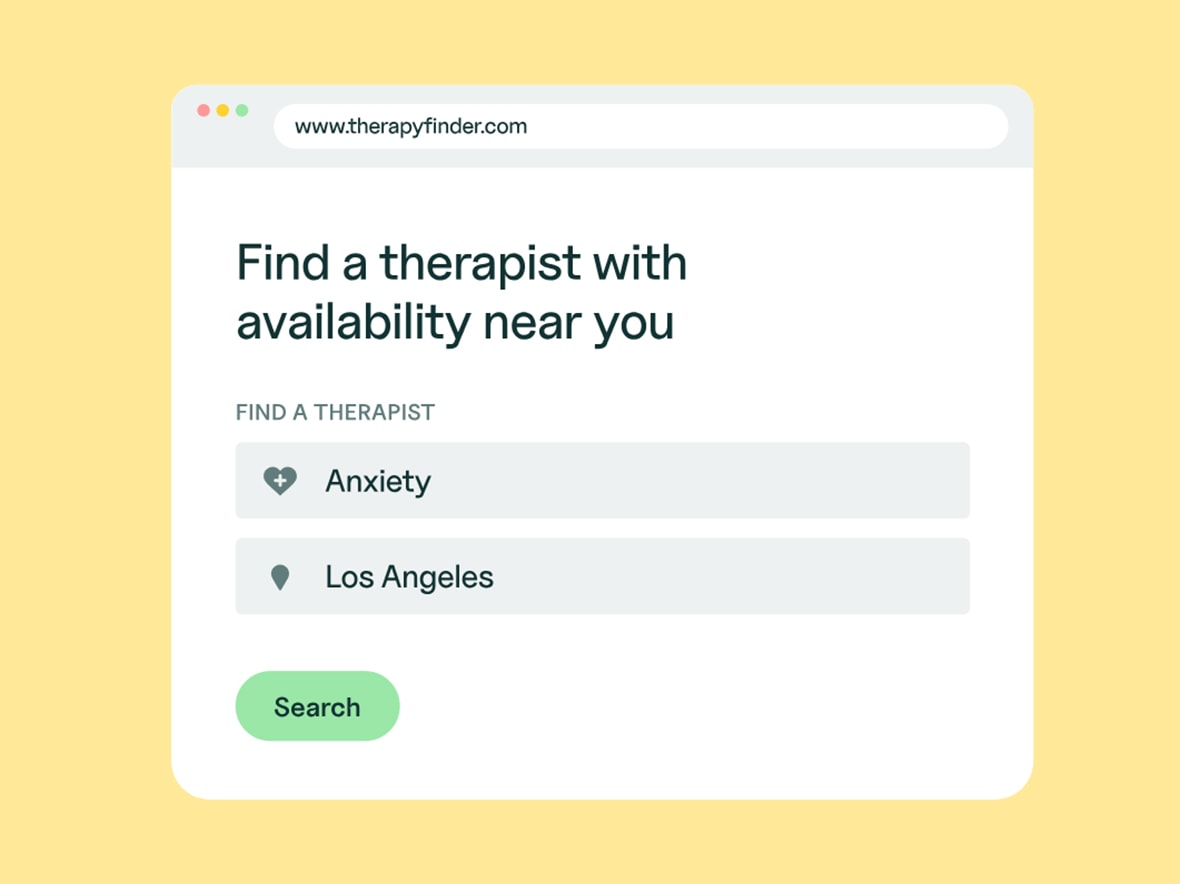 SimplePractice: EHR and Practice Management — Therapy Finder example interface for searching by specialty and location